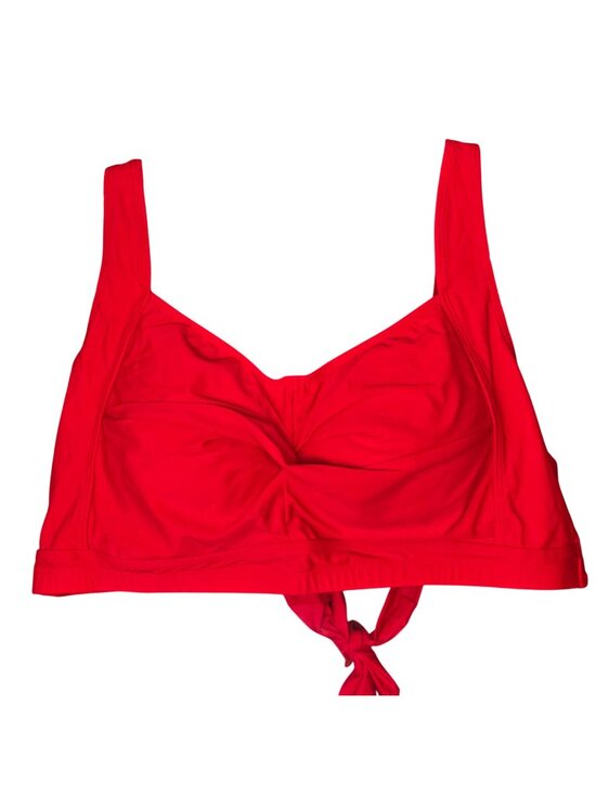Hanna Nikole Other - Plus Size Red Bikini Top 24W Padded Cups Adjustable Tie/Clasp Back Lined